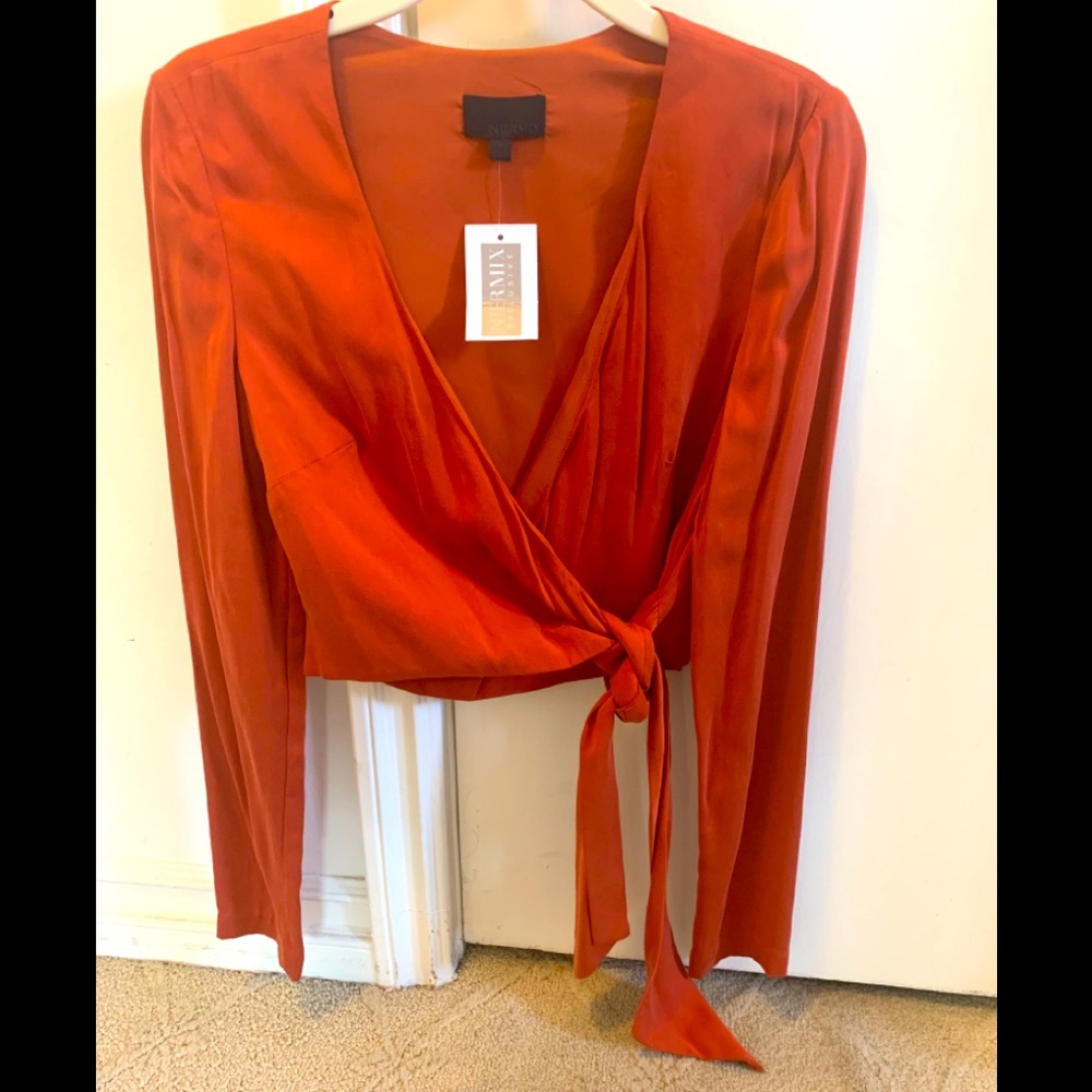 Intermix cropped blouse